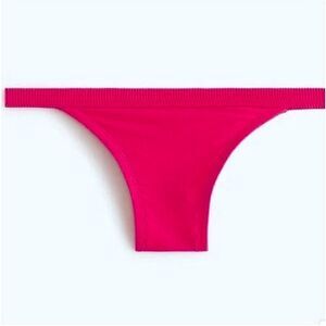J Crew Magenta Pink Ribbed Hipster Full Coverage Bikini Bottom Sz XL NWT